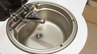 T@B 400 - Évier circulaire en acier inoxydable